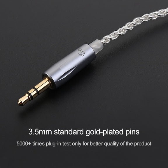 TRN Silver Plated Upgrade Cable Headphones Cable with A2DC Connection for TRN V10 V20 Earphone