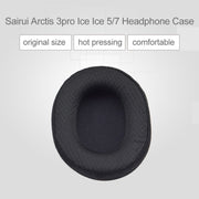 1 Pair Leather Sponge Protective Case for Steelseries Arctis 3 Pro  / Ice 5 / Ice 7 Headphone (Brown)
