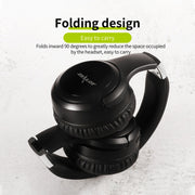 ZEALOT B28 Folding Headband Bluetooth Stereo Music Headset with Display (Black)