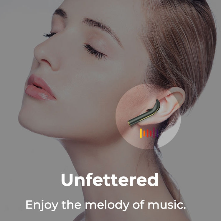 J18 Bluetooth 5.0 TWS Wireless Binaural Bluetooth Earphone with Charging Box(Black)