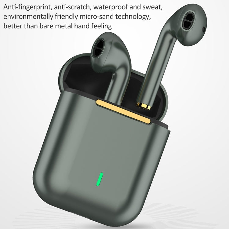 J18 Bluetooth 5.0 TWS Wireless Binaural Bluetooth Earphone with Charging Box(Black)