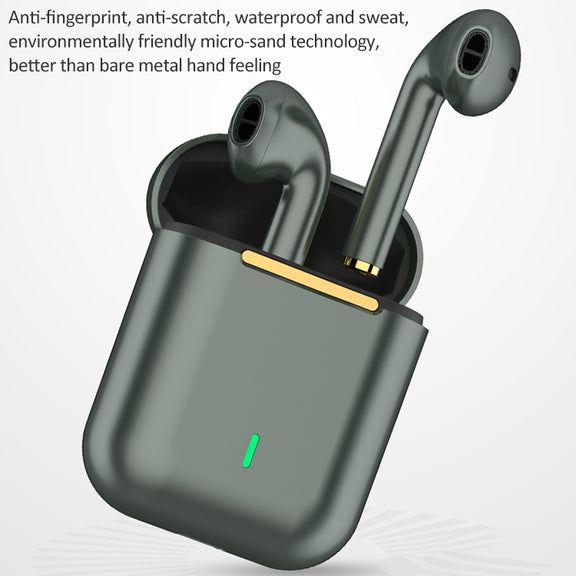 J18 Bluetooth 5.0 TWS Wireless Binaural Bluetooth Earphone with Charging Box(Black)