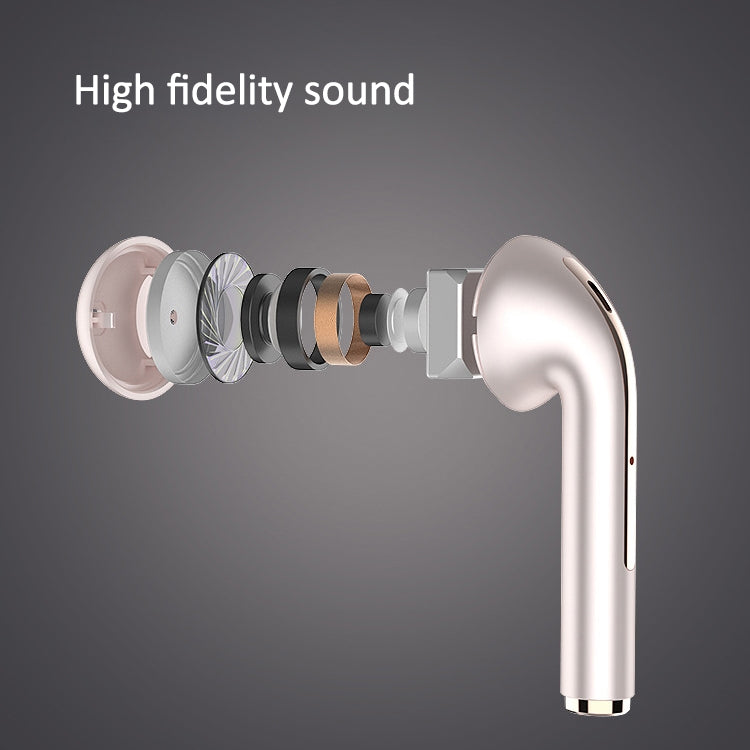 J18 Bluetooth 5.0 TWS Wireless Binaural Bluetooth Earphone with Charging Box(Black)