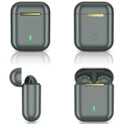 J18 Bluetooth 5.0 TWS Wireless Binaural Bluetooth Earphone with Charging Box(Green)