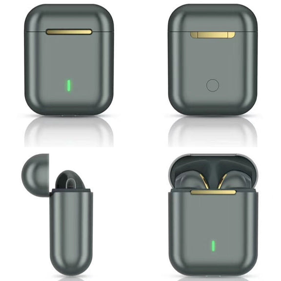 J18 Bluetooth 5.0 TWS Wireless Binaural Bluetooth Earphone with Charging Box(Green)