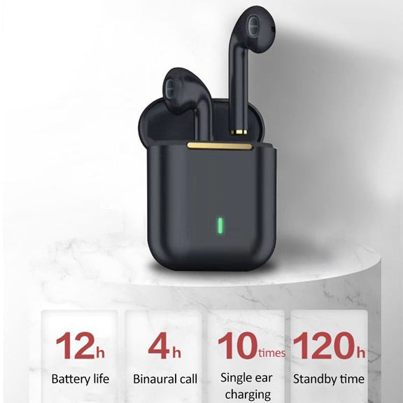 J18 Bluetooth 5.0 TWS Wireless Binaural Bluetooth Earphone with Charging Box(Green)