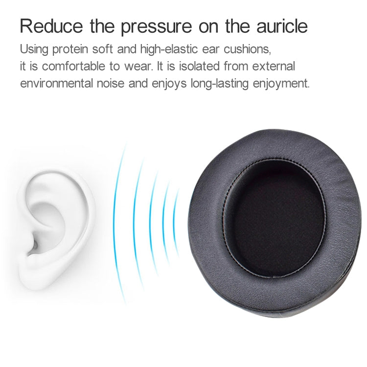 2 PCS For Razer Kraken 7.1 V2 Pro Headphone Cushion Sponge Grey Net Cover Earmuffs Replacement Earpads