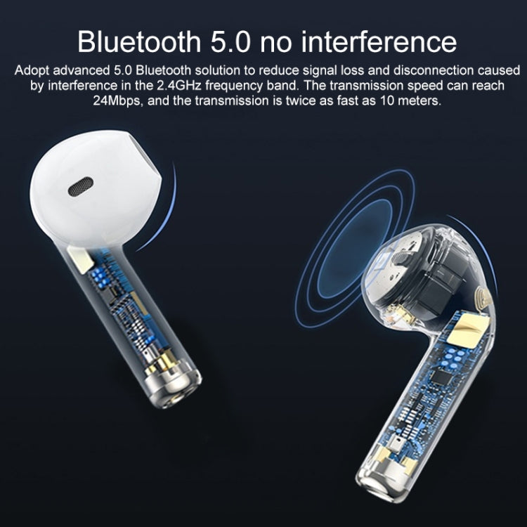 Pro 8 In-ear Touch Digital Display TWS Mini Wireless Bluetooth Earphone (White)