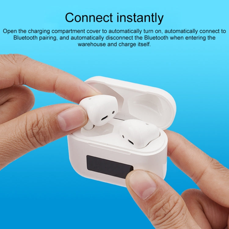Pro 8 In-ear Touch Digital Display TWS Mini Wireless Bluetooth Earphone (White)