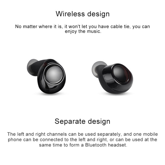 Drawer Type S2 Ear-in TWS Bluetooth V5.0 Wireless Earphones(Grey)