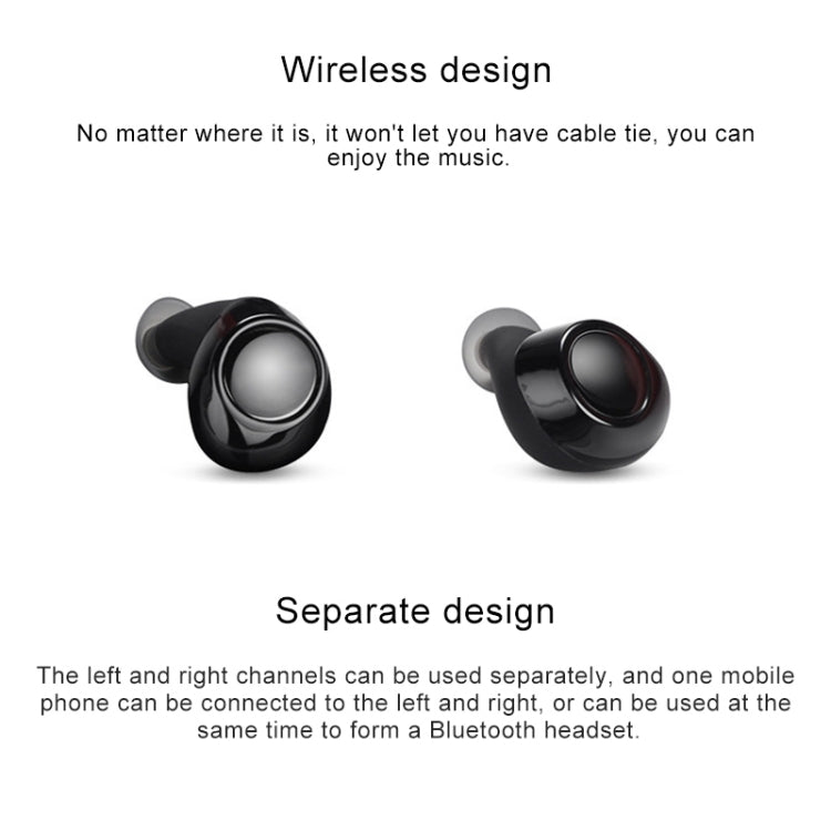 Drawer Type S2 Ear-in TWS Bluetooth V5.0 Wireless Earphones(Red)