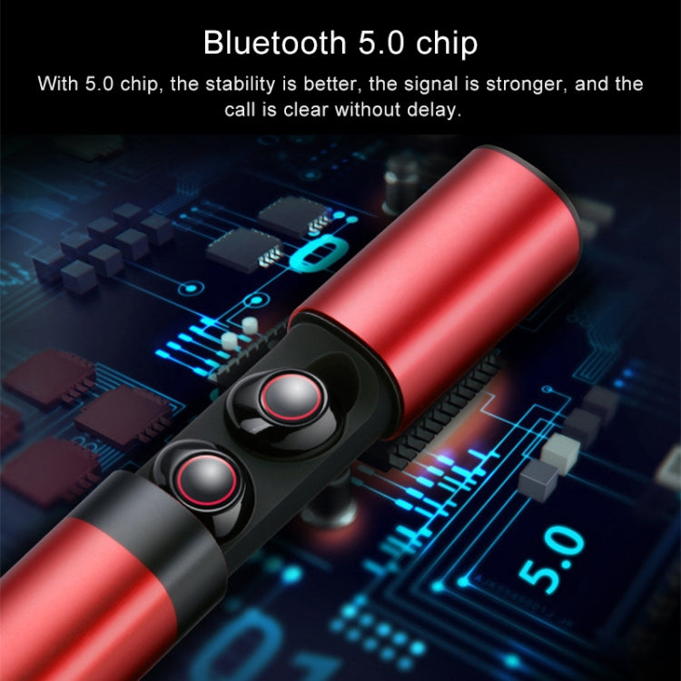 Drawer Type S2 Ear-in TWS Bluetooth V5.0 Wireless Earphones(Red)