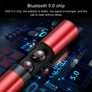 Drawer Type S2 Ear-in TWS Bluetooth V5.0 Wireless Earphones(Red)