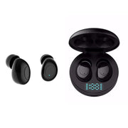 J1 TWS Digital Display Bluetooth V5.0 Wireless Earphones with LED Charging Box(Black)