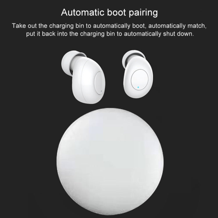 J1 TWS Digital Display Bluetooth V5.0 Wireless Earphones with LED Charging Box(White)