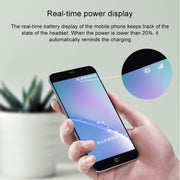 J1 TWS Digital Display Bluetooth V5.0 Wireless Earphones with LED Charging Box(White)