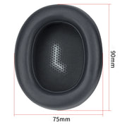 For JBL Everest Elite 750NC Headphones Imitation Leather + Foam Soft Earphone Protective Cover Earmuffs,One Pair (Black)