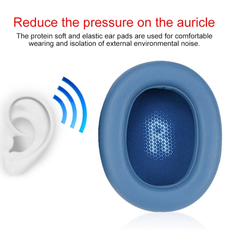 For JBL Everest Elite 750NC Headphones Imitation Leather + Foam Soft Earphone Protective Cover Earmuffs,One Pair (Black)