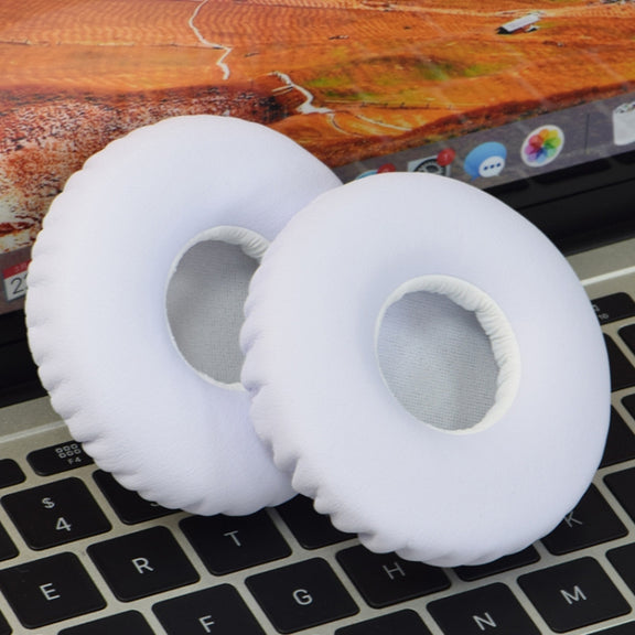 For JBL Synchros S400BT Headphones Imitation Leather + Memory Foam Soft Earphone Protective Cover Earmuffs, One Pair(White)