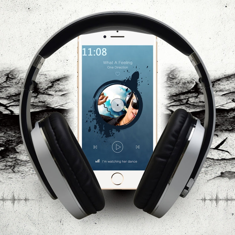 BTH-878 Foldable Wireless Bluetooth V4.1 Headset Stereo Sound Earphones (Black)