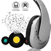 BTH-878 Foldable Wireless Bluetooth V4.1 Headset Stereo Sound Earphones (Silver)