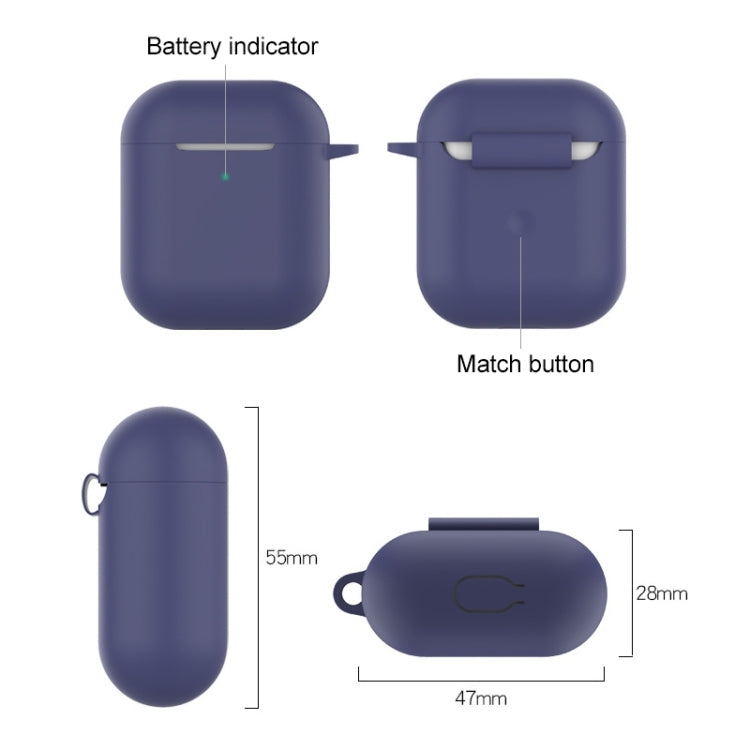 Wireless Earphones Shockproof Silicone Protective Case for Apple AirPods 1 / 2(Black)