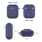 Wireless Earphones Shockproof Silicone Protective Case for Apple AirPods 1 / 2(Blue)