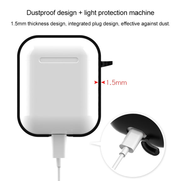Wireless Earphones Shockproof Silicone Protective Case for Apple AirPods 1 / 2(Blue)
