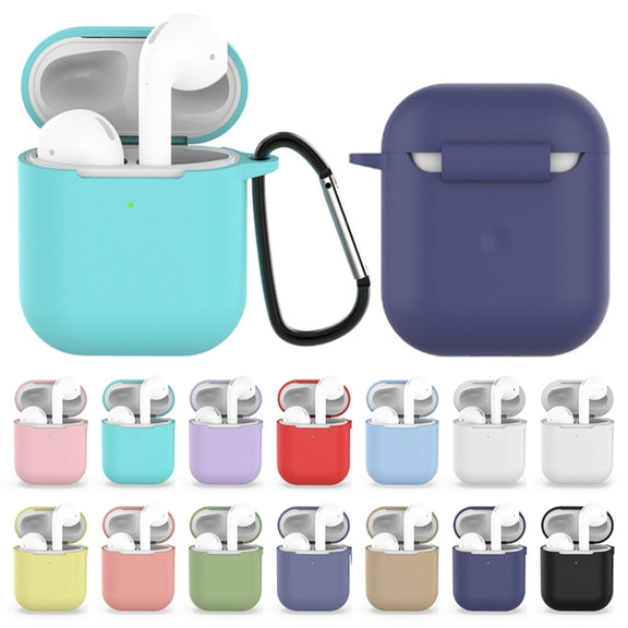 Wireless Earphones Shockproof Silicone Protective Case for Apple AirPods 1 / 2(Black)