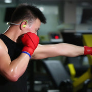 REMAX RB-S20 Bluetooth 4.2 Rotatable Ear Shell Rear-mounted Bluetooth Sports Earphone(Yellow)