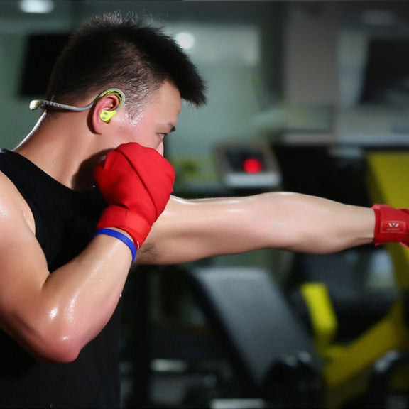 REMAX RB-S20 Bluetooth 4.2 Rotatable Ear Shell Rear-mounted Bluetooth Sports Earphone(Yellow)