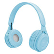 Y08 Hifi Sound Quality Macaron Bluetooth Headset, Supports Calling & TF Card & 3.5mm AUX (Blue) - Headset & Headphone by PMC TechLife | Online Shopping South Africa | PMC TechLife