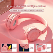 Y08 Hifi Sound Quality Macaron Bluetooth Headset, Supports Calling & TF Card & 3.5mm AUX (Blue)