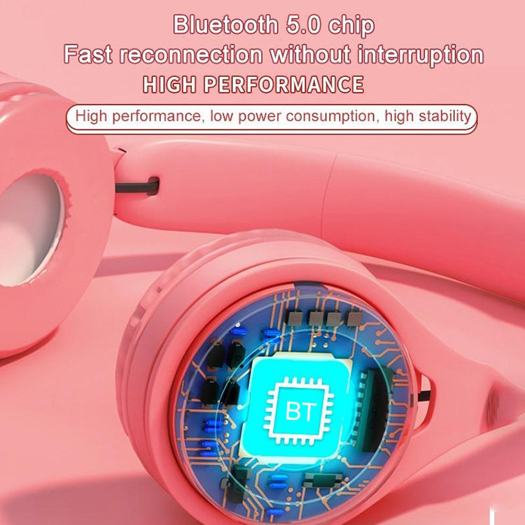Y08 Hifi Sound Quality Macaron Bluetooth Headset, Supports Calling & TF Card & 3.5mm AUX (White)