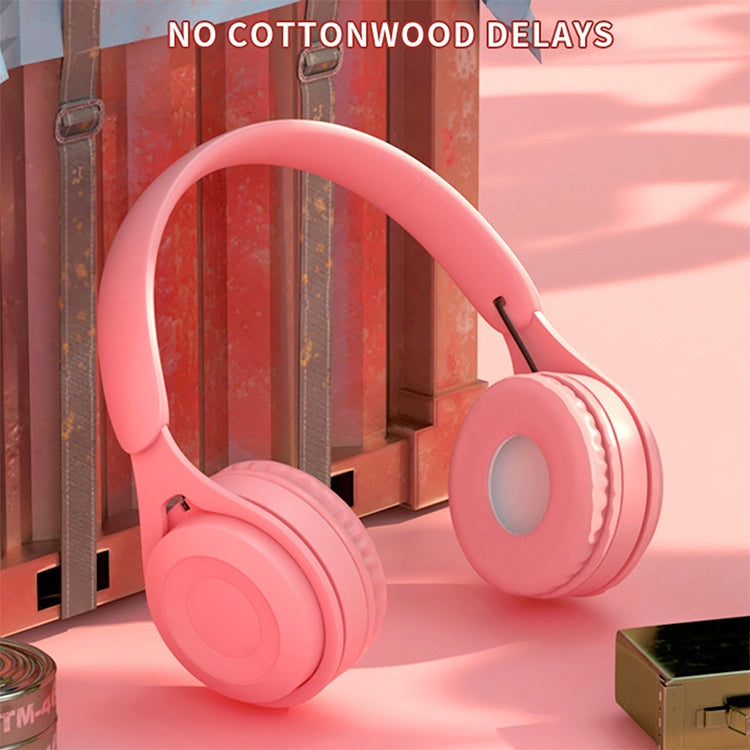Y08 Hifi Sound Quality Macaron Bluetooth Headset, Supports Calling & TF Card & 3.5mm AUX (White)