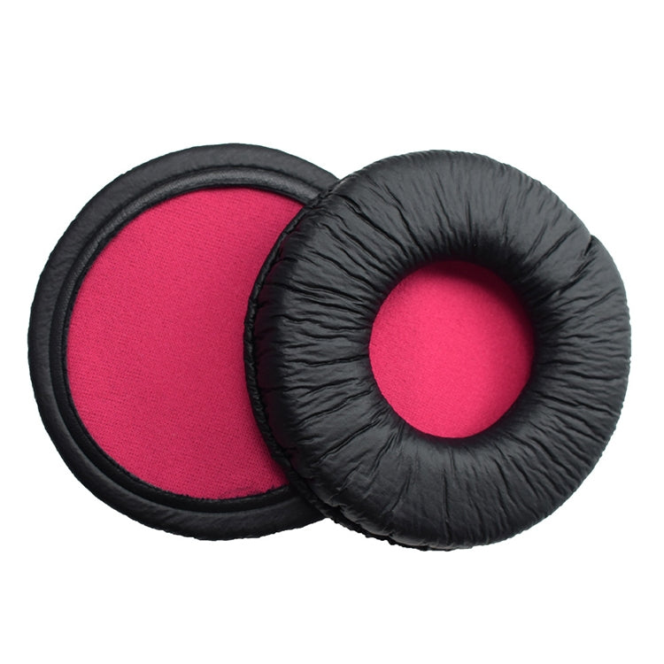2 PCS For SONY MDR-V55 Earphone Cushion Leather Cover Earmuffs Replacement Earpads (Red)