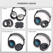 1 Pair Soft Earmuff Headphone Jacket with Common Cotton for BOSE QC2 / QC15 / AE2 / QC25(Yellow)