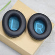 1 Pair Soft Earmuff Headphone Jacket with LR Cotton for BOSE QC2 / QC15 / AE2 / QC25 / QC35(Black Blue) - Earmuff & Pad by PMC TechLife | Online Shopping South Africa | PMC TechLife