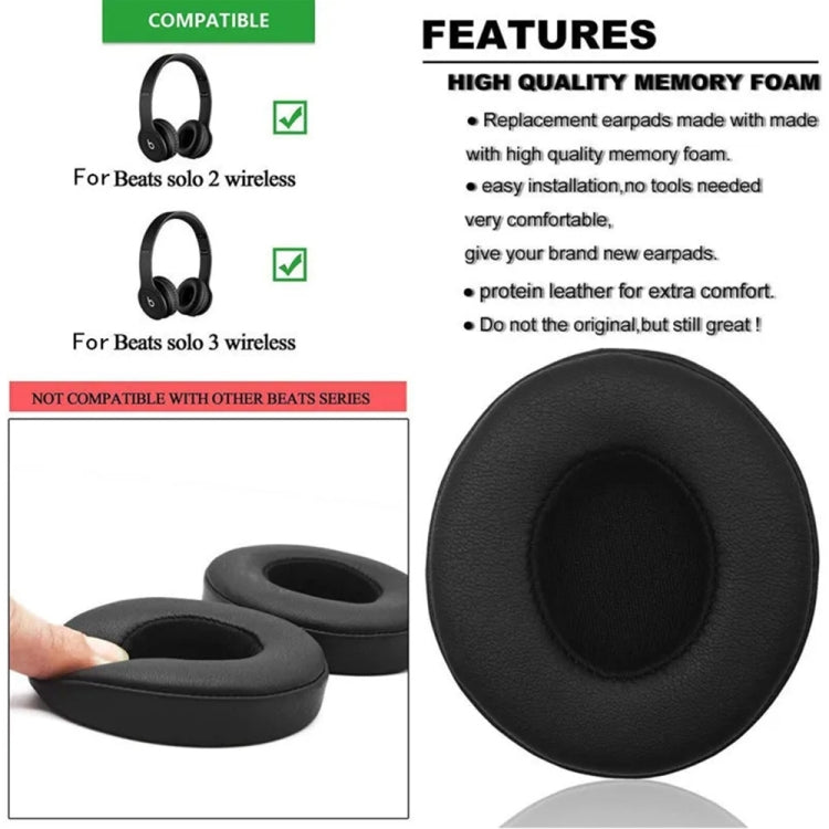 1 Pair Soft Sponge Earmuff Headphone Jacket for Beats Studio 2.0(Red)