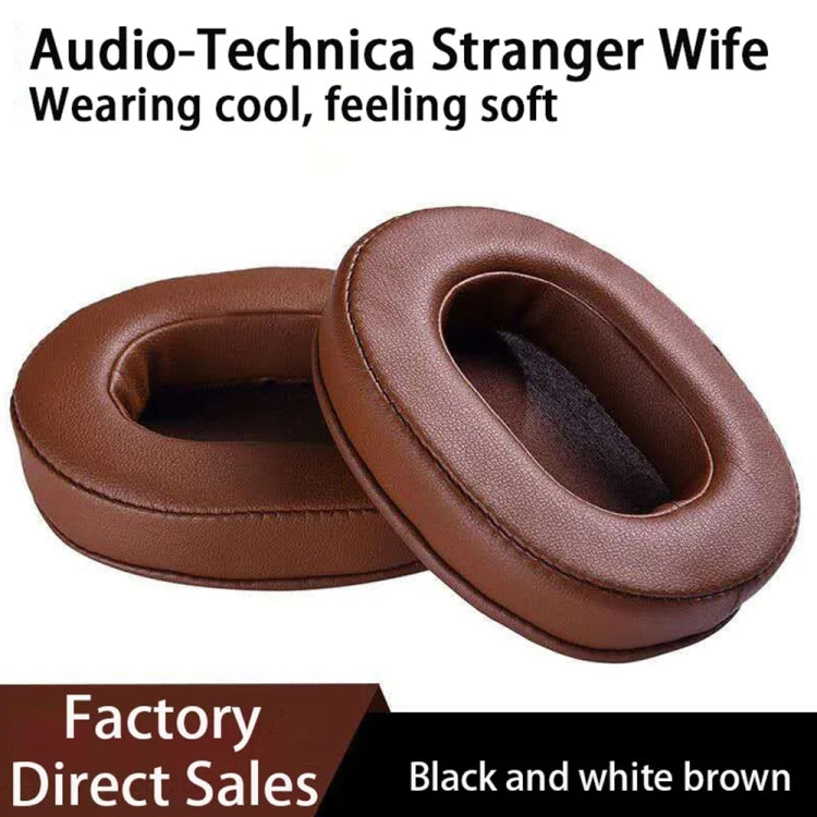 1 Pair Soft Sponge Earmuff Headphone Jacket for Audio-technica ATH-MSR7 / M50X / M20 / M40 / M40X(Black)