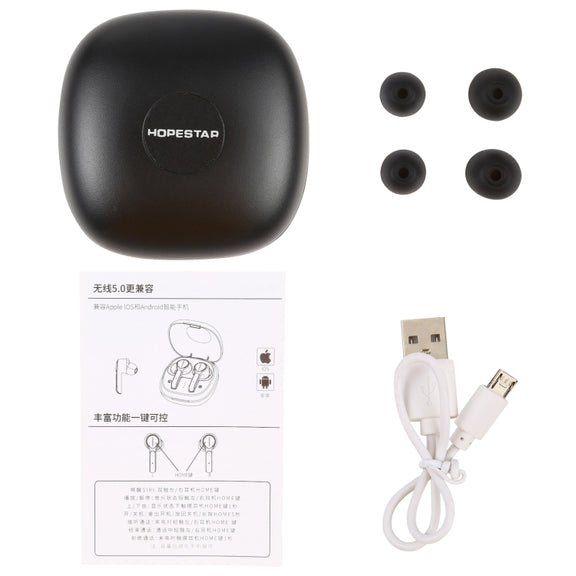 HOPESTAR S11 Bluetooth 5.0 True Wireless Bluetooth Earphone (Black)