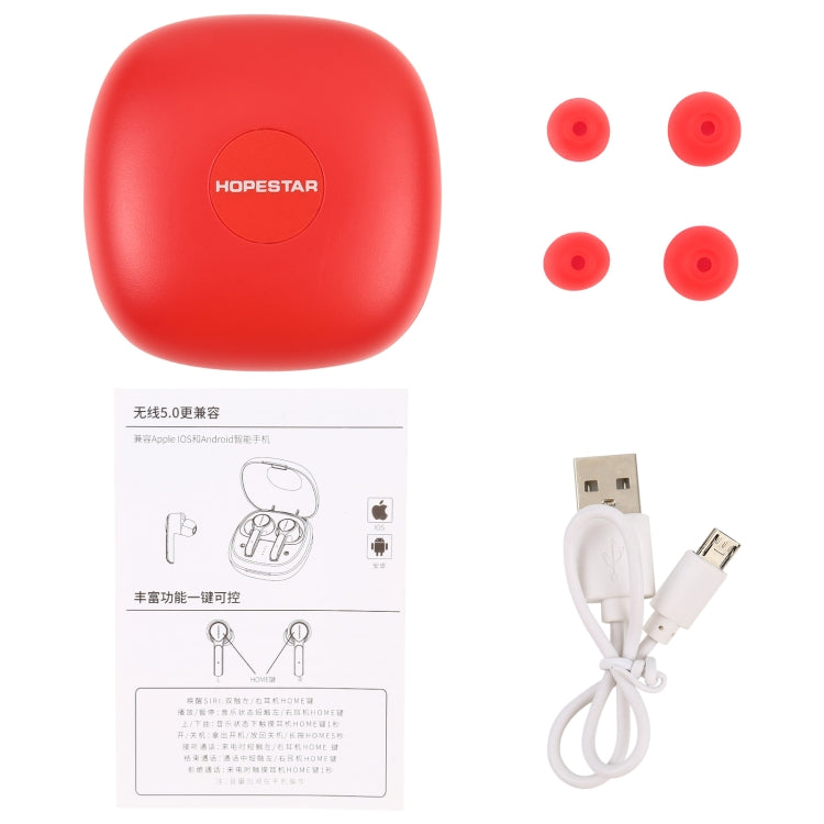 HOPESTAR S11 Bluetooth 5.0 True Wireless Bluetooth Earphone (Red)