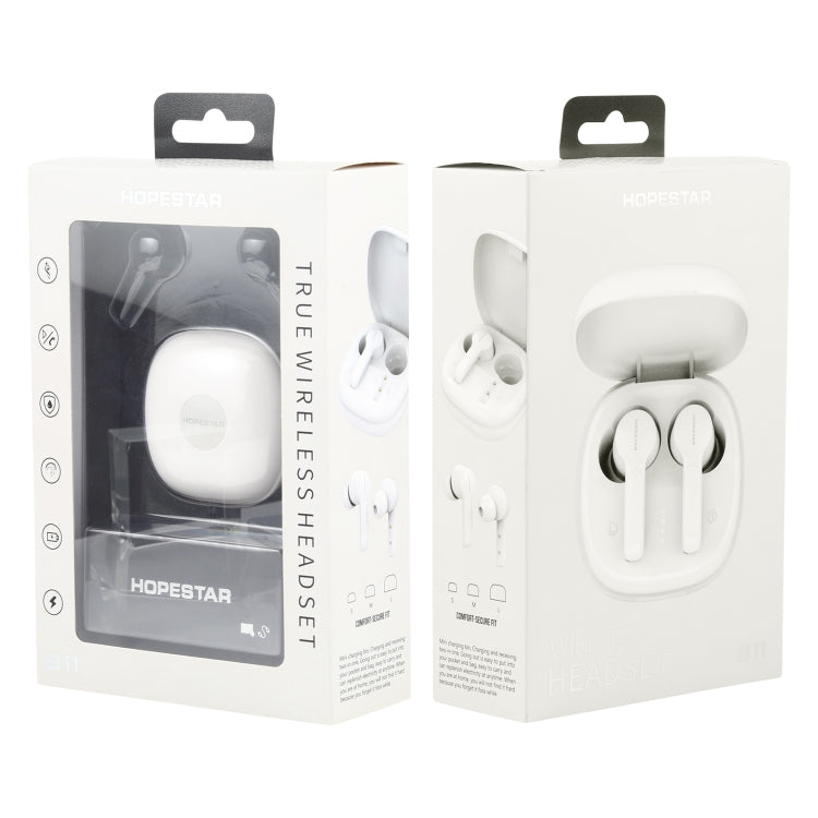 HOPESTAR S11 Bluetooth 5.0 True Wireless Bluetooth Earphone (White)