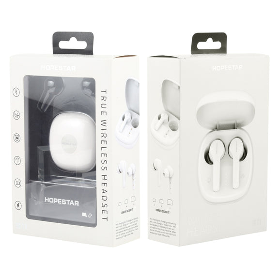 HOPESTAR S11 Bluetooth 5.0 True Wireless Bluetooth Earphone (White)