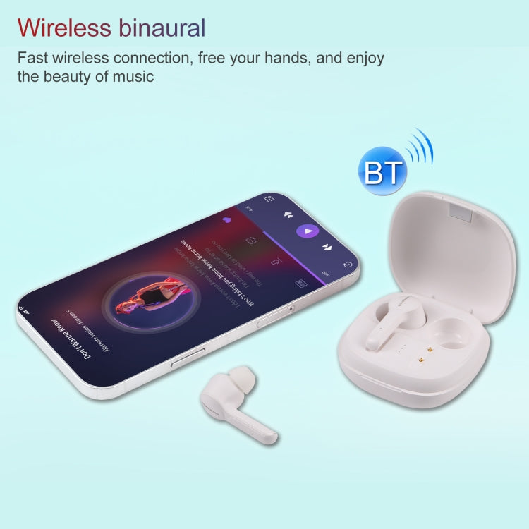 HOPESTAR S11 Bluetooth 5.0 True Wireless Bluetooth Earphone (White)