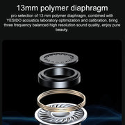 Yesido TWS22 Bluetooth 5.3 LED Digital Display TWS Wireless Bluetooth Earphone (Black)