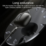 Yesido TWS22 Bluetooth 5.3 LED Digital Display TWS Wireless Bluetooth Earphone (Black)