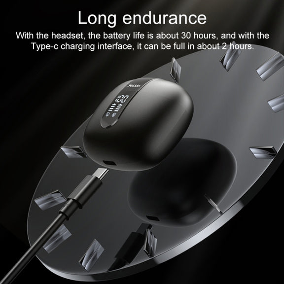 Yesido TWS22 Bluetooth 5.3 LED Digital Display TWS Wireless Bluetooth Earphone (Black)