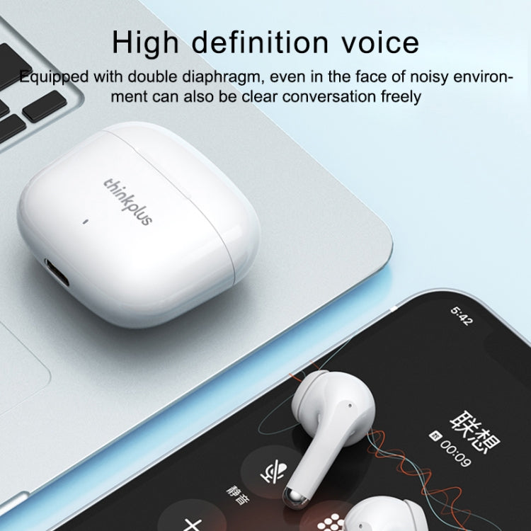 Lenovo LP40 Pro TWS Wireless Bluetooth 5.1 Noise Reduction Earphone (White)