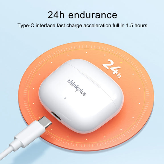 Lenovo LP40 Pro TWS Wireless Bluetooth 5.1 Noise Reduction Earphone (White)